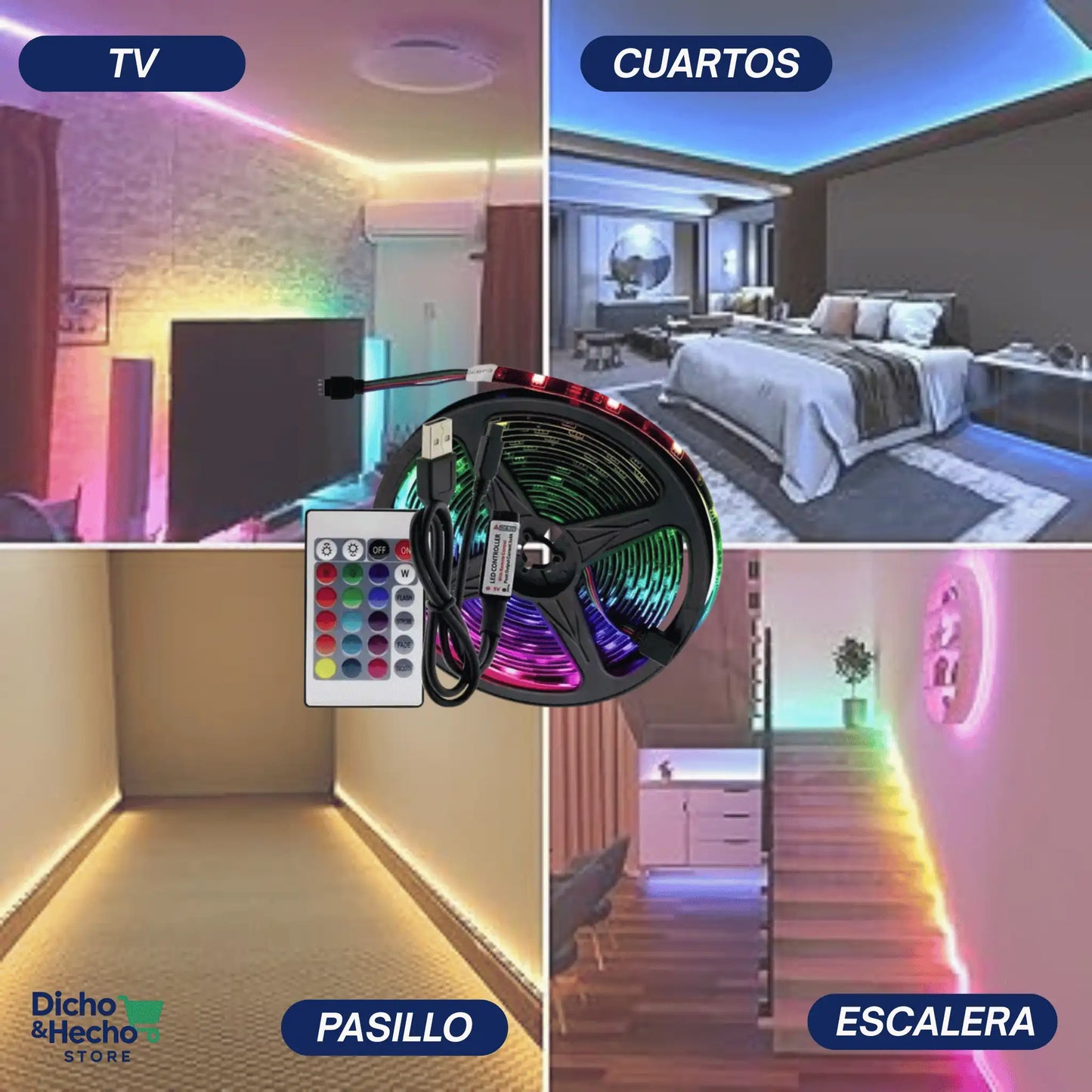 CINTA LED RGB MULTICOLOR 5M