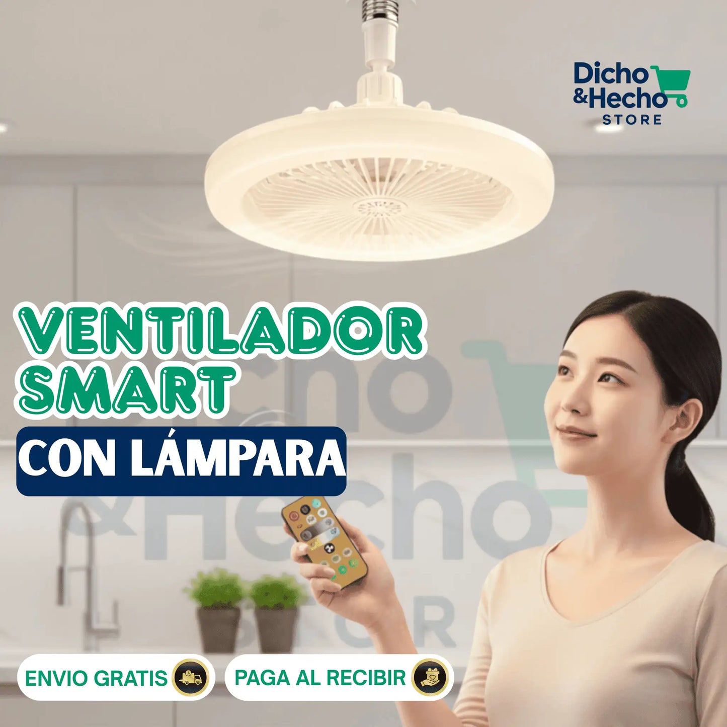 VENTILADOR SMART CON LAMPARA