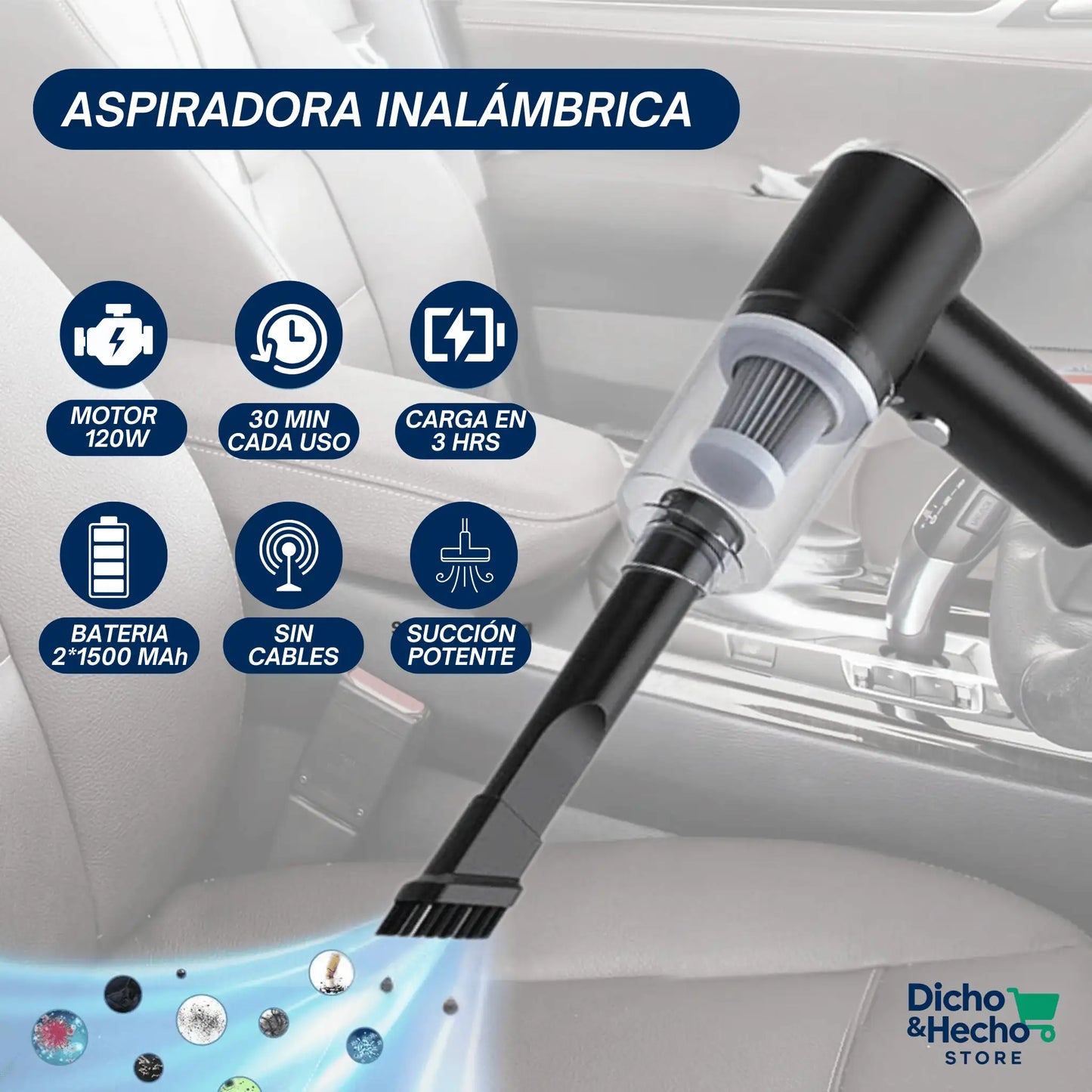 Aspiradora Inalambrica portatil